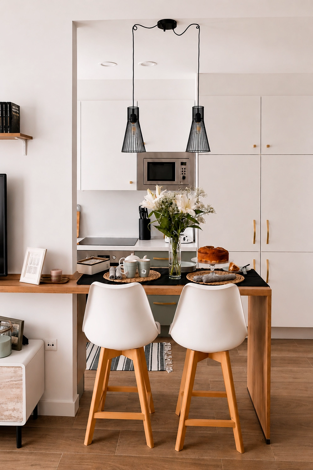 Cocina moderna de diseño de Eli Herrero Casa del Escultor, con mobiliario a medida, acabados minimalistas, encimera contemporánea y distribución funcional. Proyecto de interiorismo para vivienda actual.